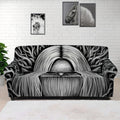Black And White Odin With Crows Print Sofa Cover