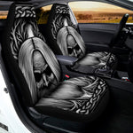 Black And White Odin With Crows Print Universal Fit Car Seat Covers