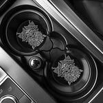 Black And White Odin With Wolfs Print Car Coasters
