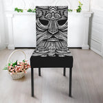 Black And White Odin With Wolfs Print Dining Chair Slipcover