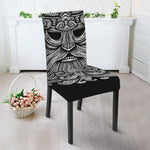 Black And White Odin With Wolfs Print Dining Chair Slipcover