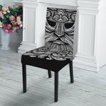 Black And White Odin With Wolfs Print Dining Chair Slipcover
