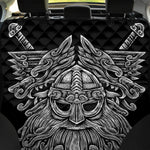 Black And White Odin With Wolfs Print Pet Car Back Seat Cover