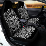 Black And White Odin With Wolfs Print Universal Fit Car Seat Covers