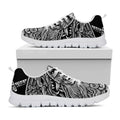 Black And White Odin With Wolfs Print White Running Shoes