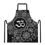 Black And White Om Print Apron