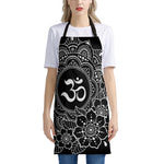 Black And White Om Print Apron