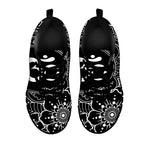 Black And White Om Print Black Sneakers