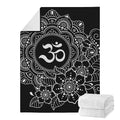 Black And White Om Print Blanket