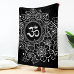 Black And White Om Print Blanket