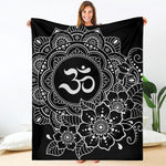 Black And White Om Print Blanket