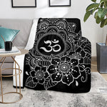 Black And White Om Print Blanket
