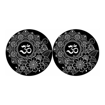 Black And White Om Print Car Coasters