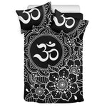 Black And White Om Print Duvet Cover Bedding Set