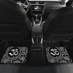 Black And White Om Print Front and Back Car Floor Mats