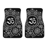 Black And White Om Print Front Car Floor Mats