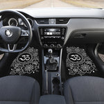 Black And White Om Print Front Car Floor Mats
