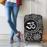Black And White Om Print Luggage Cover