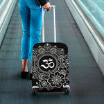 Black And White Om Print Luggage Cover
