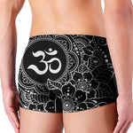 Black And White Om Print Men's Boxer Briefs