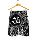 Black And White Om Print Men's Shorts