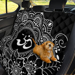 Black And White Om Print Pet Car Back Seat Cover