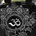 Black And White Om Print Pet Car Back Seat Cover
