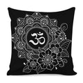 Black And White Om Print Pillow Cover