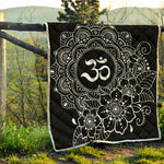 Black And White Om Print Quilt