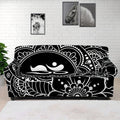 Black And White Om Print Sofa Cover