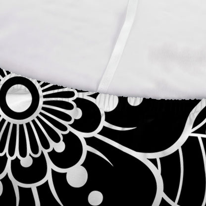 Black And White Om Print Sofa Cover