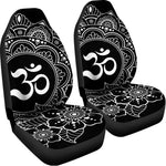 Black And White Om Print Universal Fit Car Seat Covers