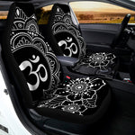 Black And White Om Print Universal Fit Car Seat Covers