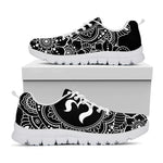 Black And White Om Print White Sneakers