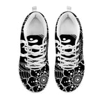 Black And White Om Print White Sneakers