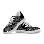 Black And White Om Print White Sneakers