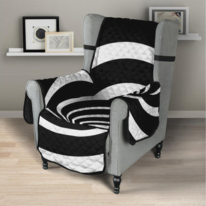 Black And White Optical Illusion Print Armchair Protector