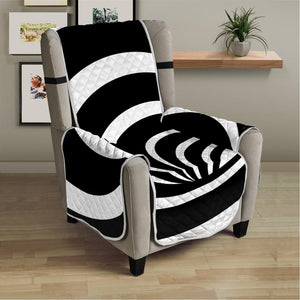 Black And White Optical Illusion Print Armchair Protector