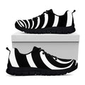 Black And White Optical Illusion Print Black Running Shoes