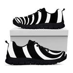 Black And White Optical Illusion Print Black Sneakers