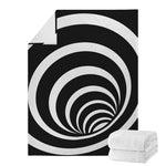 Black And White Optical Illusion Print Blanket