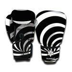 Black And White Optical Illusion Print Boxing Gloves