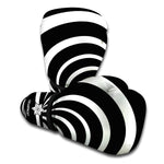 Black And White Optical Illusion Print Boxing Gloves