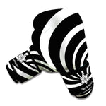 Black And White Optical Illusion Print Boxing Gloves