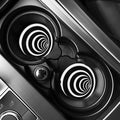 Black And White Optical Illusion Print Car Coasters