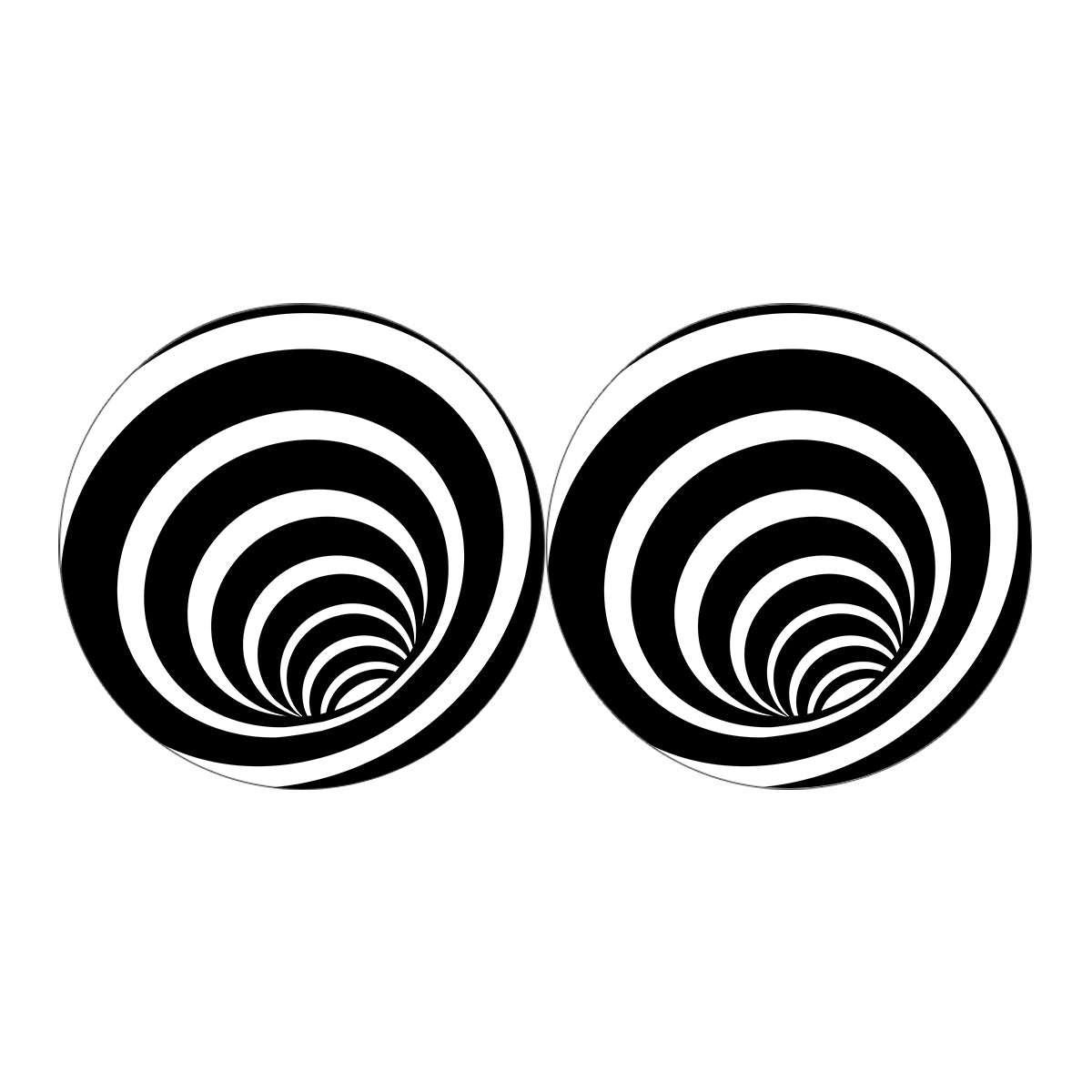 Black And White Optical Illusion Print Car Coasters