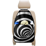 Black And White Optical Illusion Print Car Seat Organizers