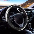Black And White Optical Illusion Print Car Steering Wheel Cover
