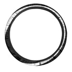 Black And White Optical Illusion Print Car Steering Wheel Cover