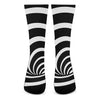 Black And White Optical Illusion Print Crew Socks